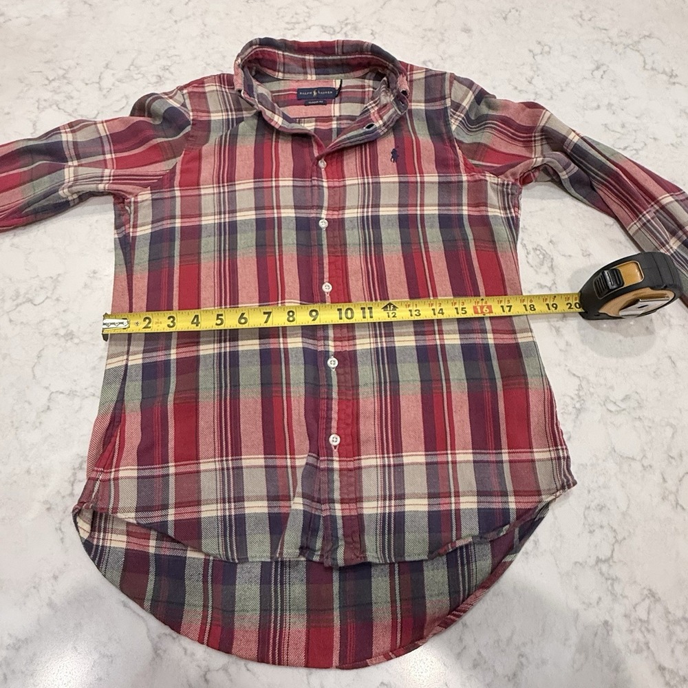Polo Ralph Lauren Women's S Plaid Flannel Button Down Shirt - Picture 9 of 12
